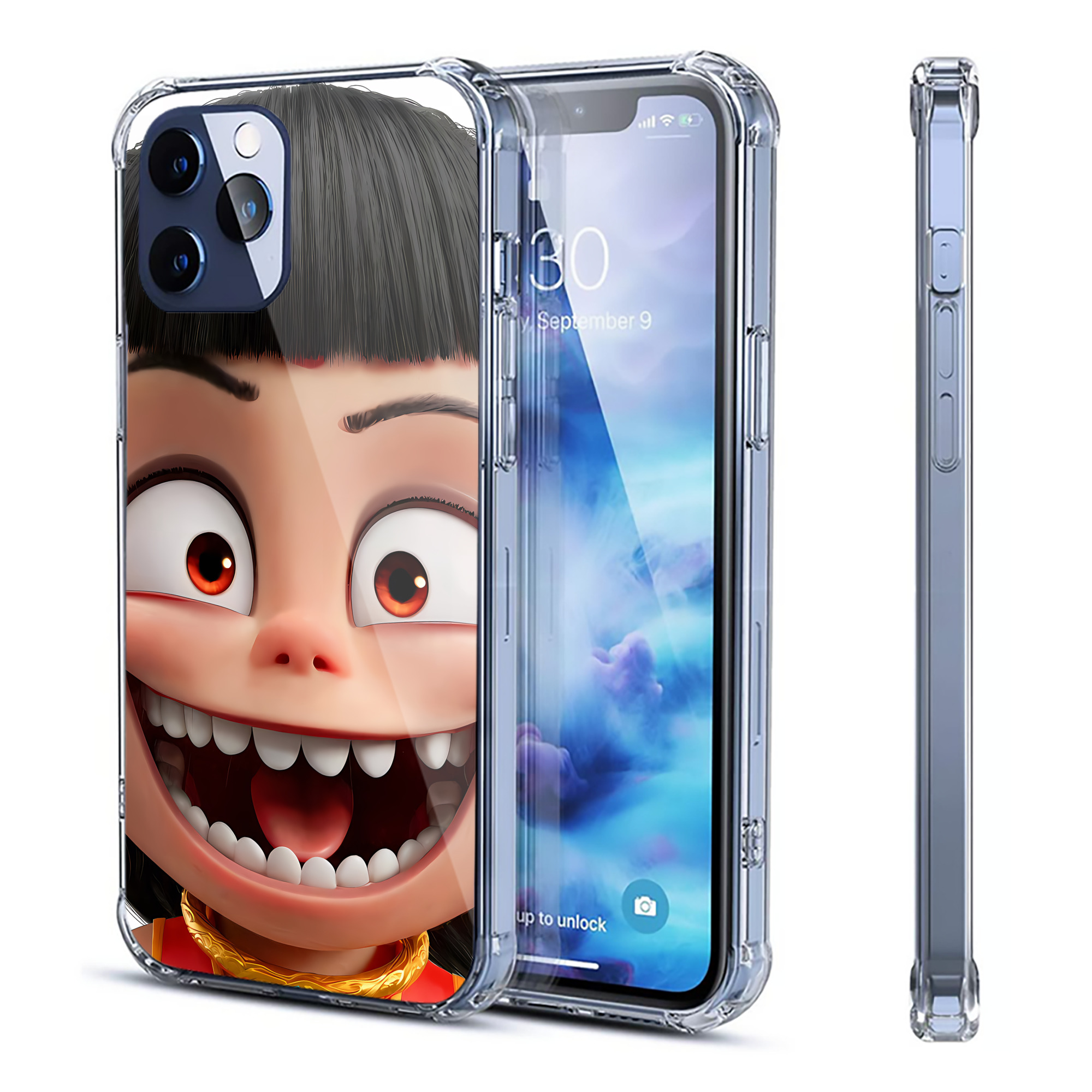 （画像用） Ne Zha 2 ナタ 魔童の大暴れ 【iPhone 12シリーズ対応】透明スマホケース（クリアソフトケース）